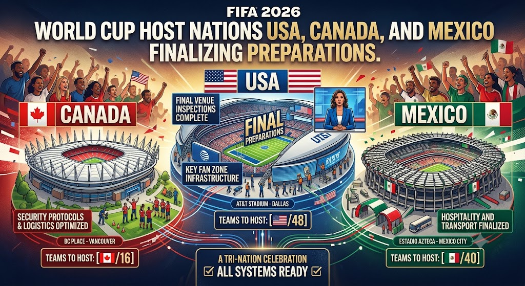 World Cup Host Nations USA, Canada, and Mexico Finalizing Preparations