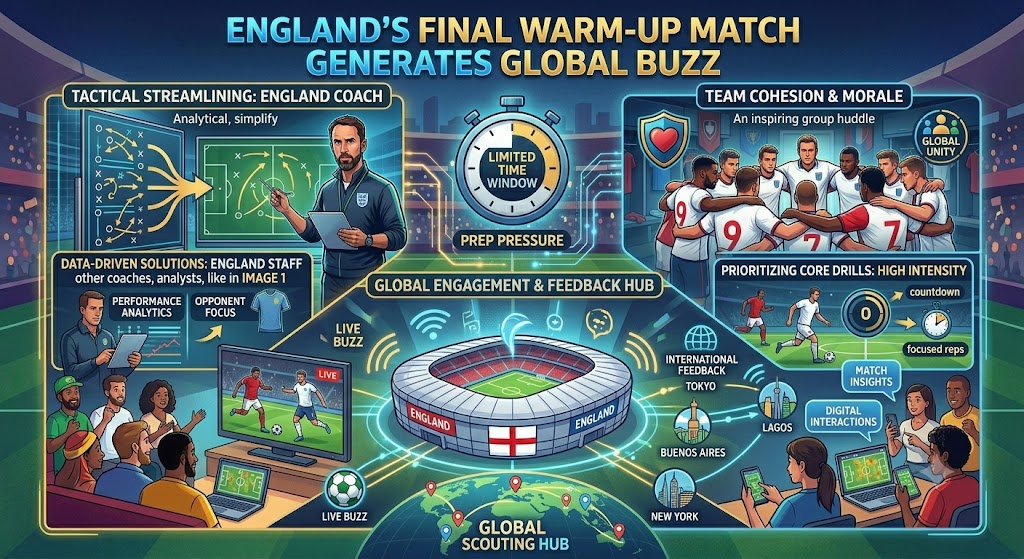 England's Final World Cup Warm-Up Match Generates Global Buzz
