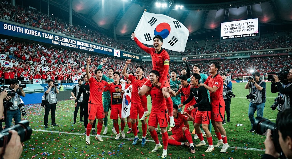 South Korea Team Celebrates Historic World Cup Victory