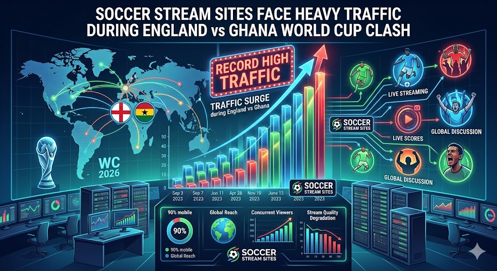 Soccer Stream Sites Face Heavy Traffic During England vs Ghana World Cup Clash