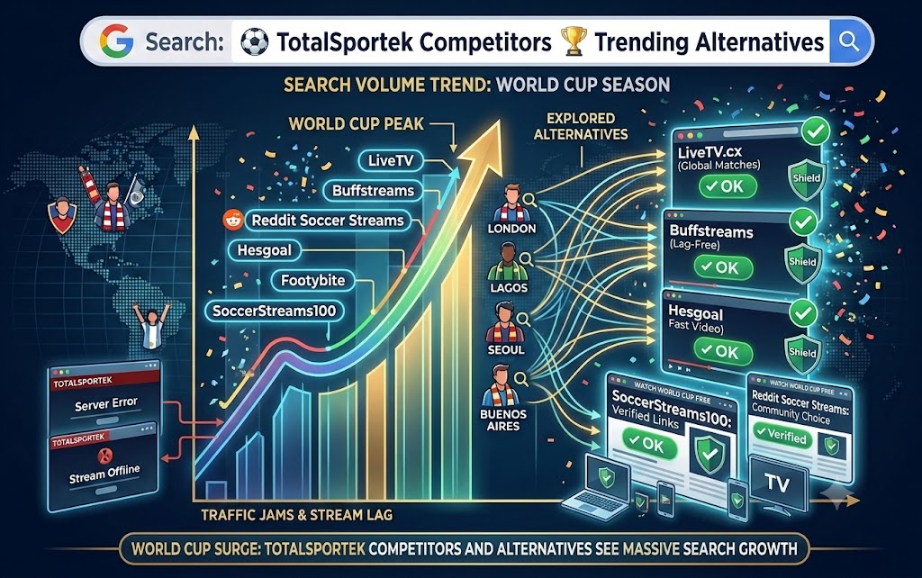 TotalSportek Competitors Like LiveTV and Buffstreams Trend During World Cup Season