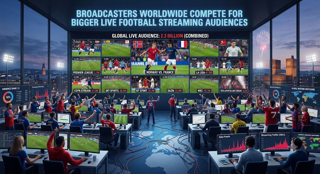 Broadcasters Worldwide Compete for Bigger Live Football Streaming Audiences