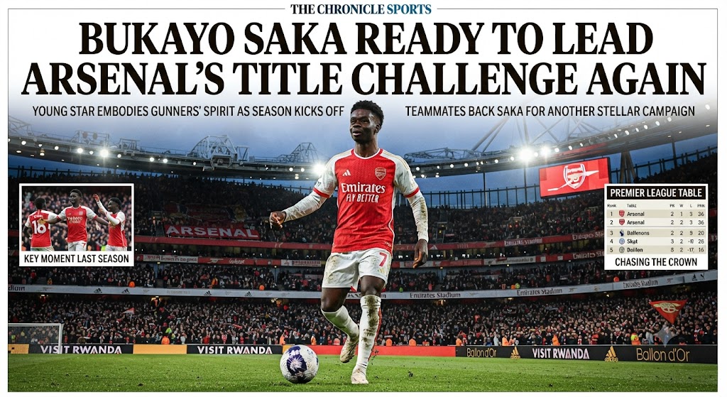 Bukayo Saka Ready to Lead Arsenal's Title Challenge Again