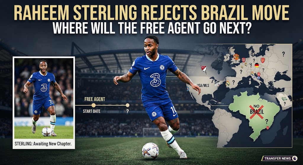 Raheem Sterling Rejects Brazil Move: Where Will the Free Agent Go Next?